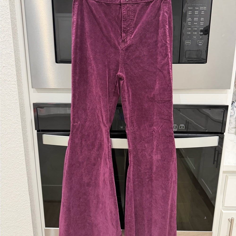 Free People Maroon Flare Pants